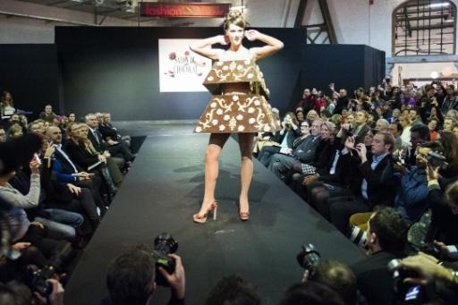 The traditional chocolate dress catwalk launched the Brussels Chocolate fair