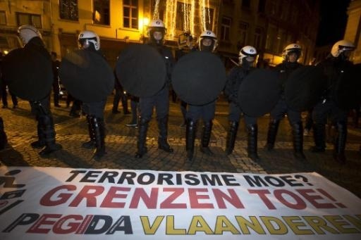 Twelve people arrested at the Pegida demonstration in Antwerp