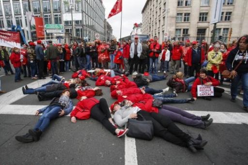 Belgium lost the equivalent of 706,297 working days to strikes in 2014, a 20 year record