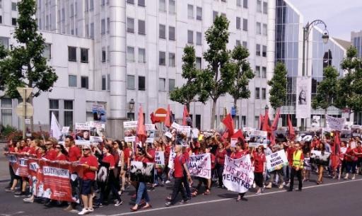 Demonstration in Brussels calling for the closure of abattoirs
