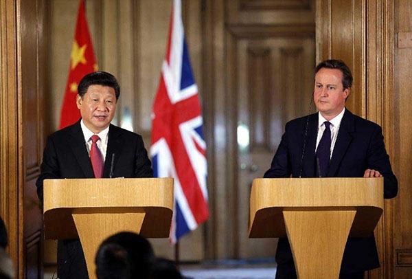 China, Britain lift ties to "global" level