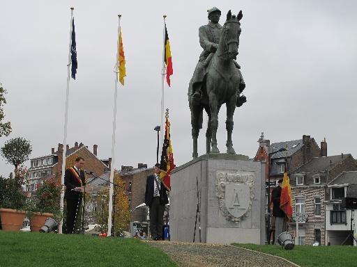 Official unveiling of the statue of King Albert the 1st in Namur