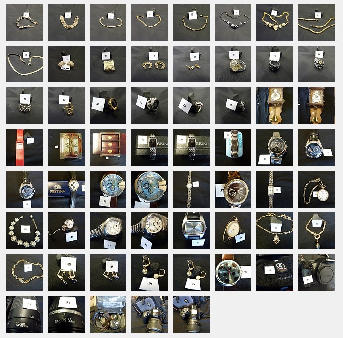Looking for the owners of stolen jewellery and objects