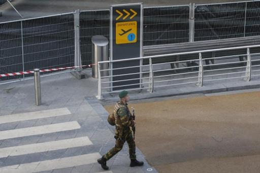 Brussels attacks - reconstruction at Brussels Airport in presence of Mohamed Abrini concludes