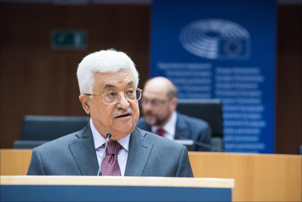 Mahmoud Abbas in the European Parliament: Demands end to occupation but fails to reach out to Israel