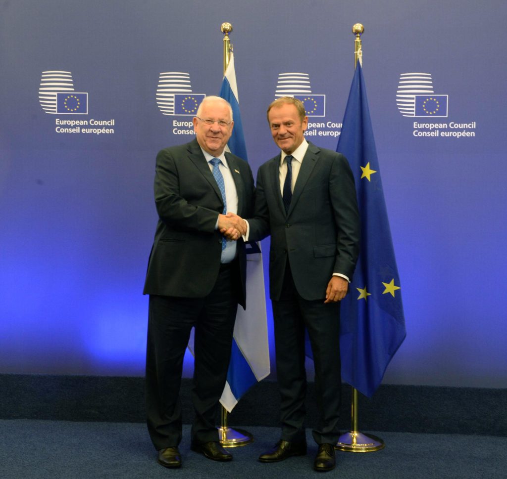 Israel’s President Rivlin meets Belgian and European leaders in Brussels