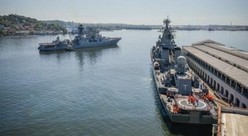Russian destroyer on return from Syria passes offshore of Belgium coast
