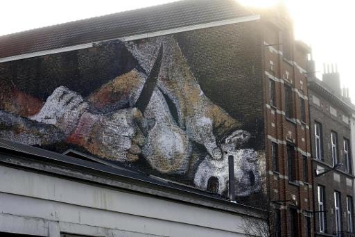 New street fresco in Brussels – The city administration will only cover or remove it in case it causes disorder – Y.Mayeur
