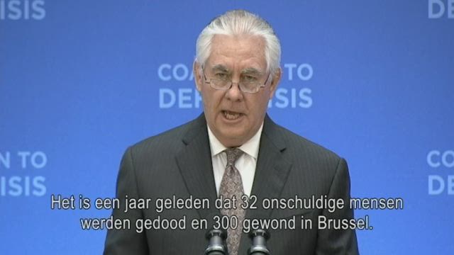 Rex Tillerson salutes Belgium