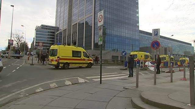 Ambulance drivers protest in Brussels