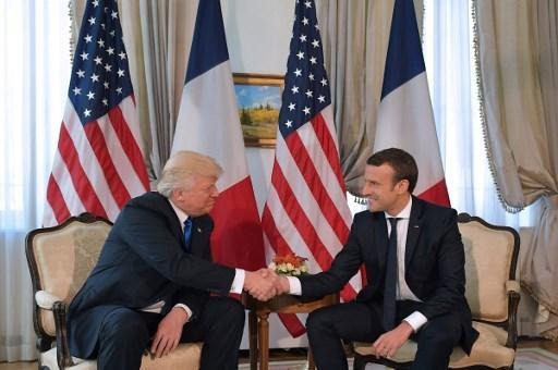 Trump meets Macron and praises his "tremendous victory"