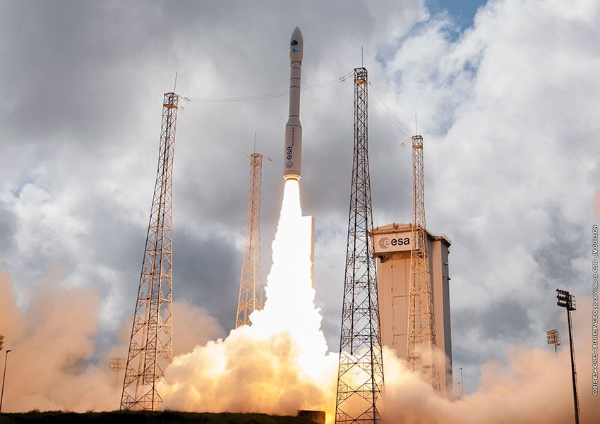 Launch of two satellites: earth observation