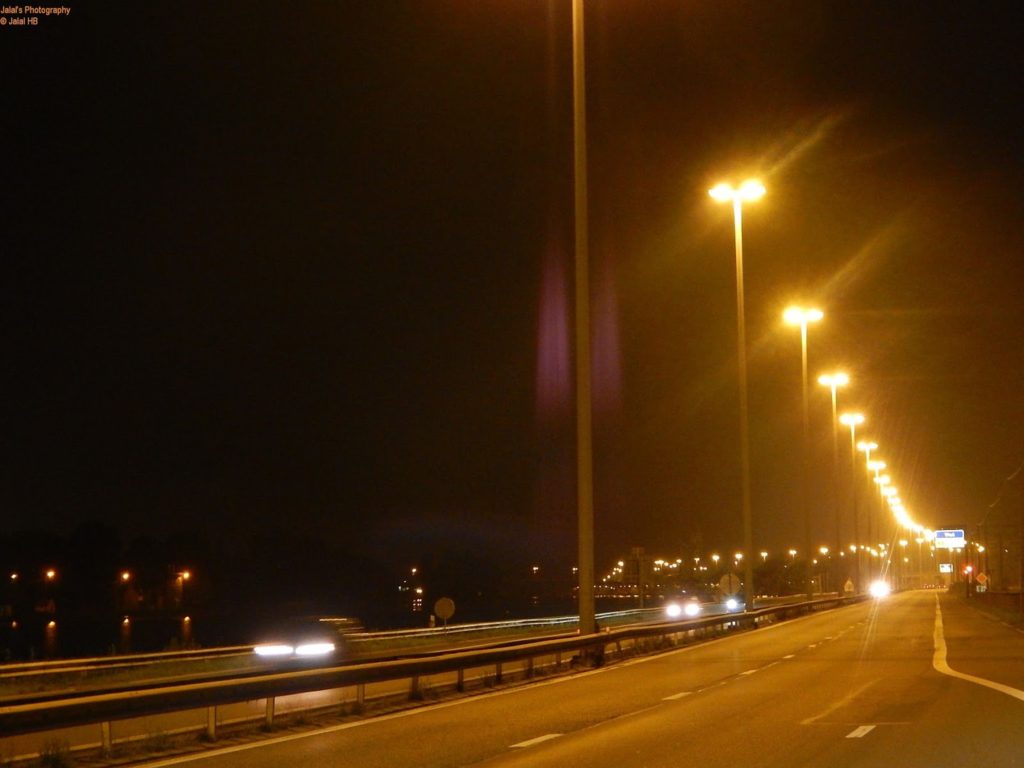 Street lights on all night in Belgium
