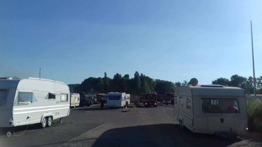 Roma travellers evicted from caravan site in Anderlecht