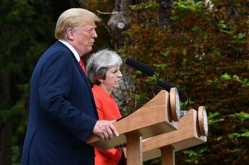 May reveals Trump told her to "sue" the EU