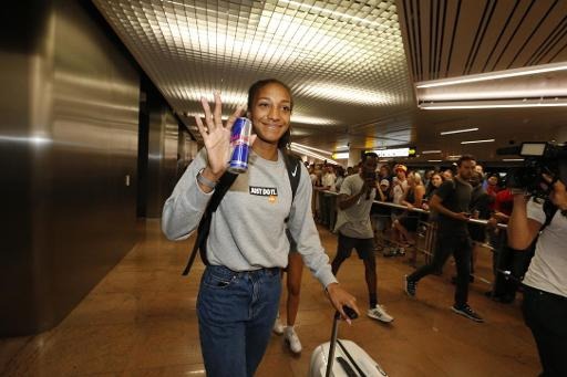 Nafissatou Thiam arrived home with her heptathlon gold medal on Sunday