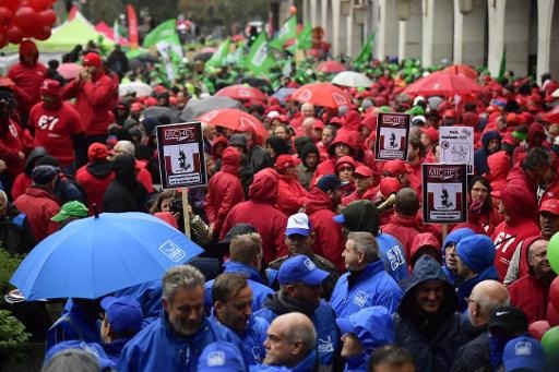 Belgium’s workers take to the streets to oppose pension reform