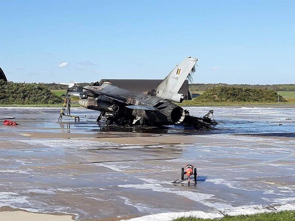 Exploded F-16 may have been hit by mis-fired armament from nearby plane