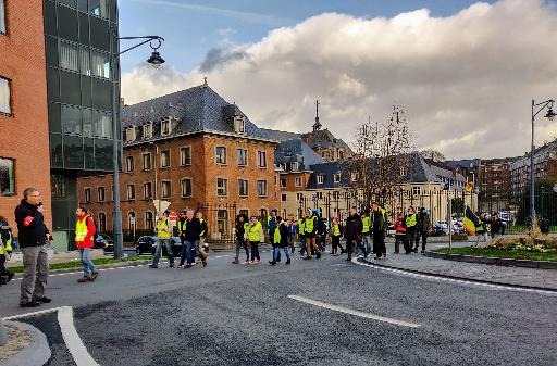 Gilets Jaunes demonstrate in Namur