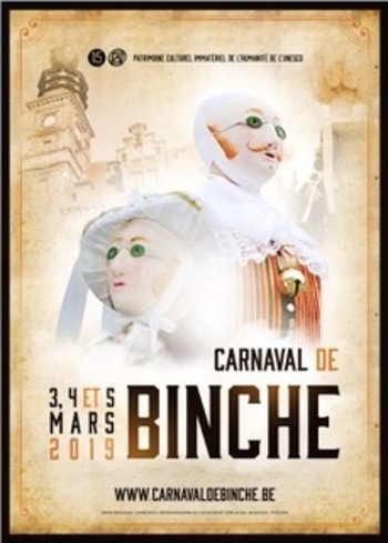 Tradition and patrimony symbolised in Binche Carnival poster