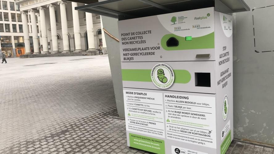 Brussels tries out machines for empty drinks cans