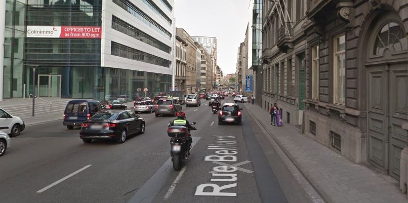 Rue Belliard loses lane in favour of cycle paths