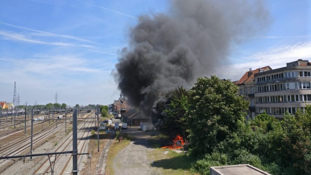 'Probably malicious' fire started near Brussels train station