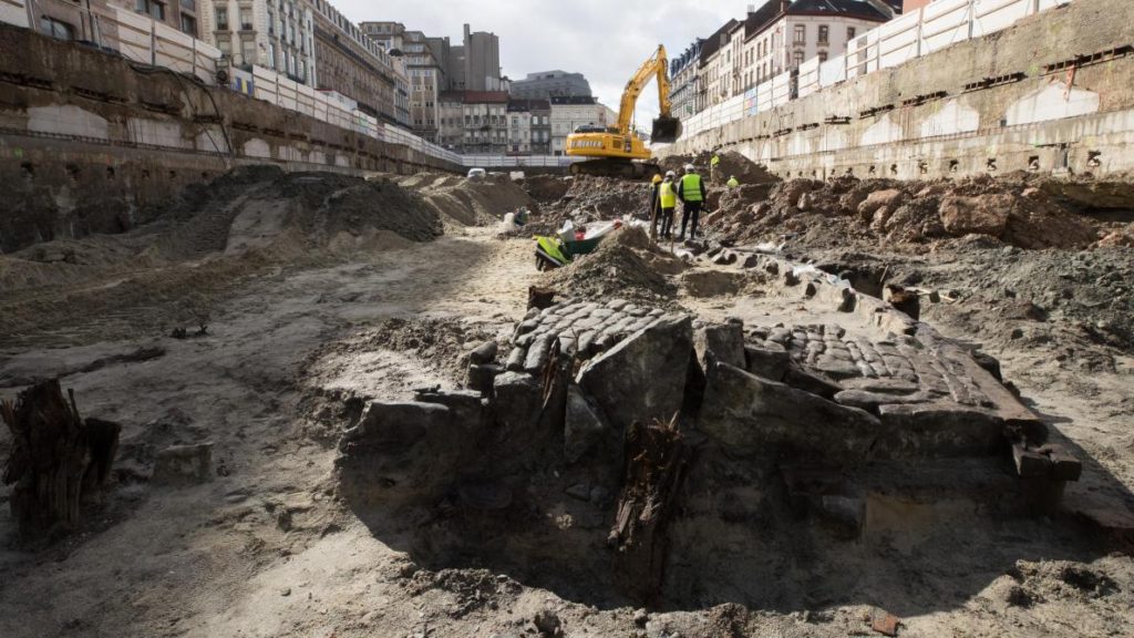 Archaeologists find objects from 10th century under former parking site in Brussels