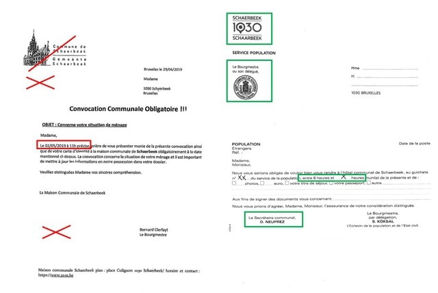 False summons letters reported in Schaerbeek