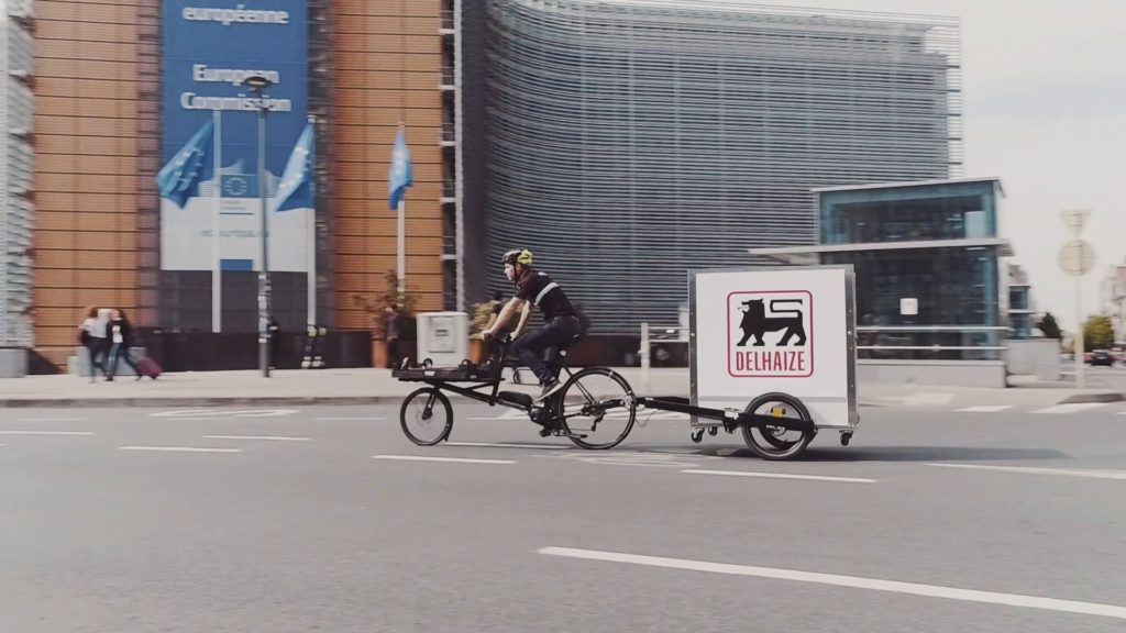 Delivery by electric bikes arrives on streets of Brussels