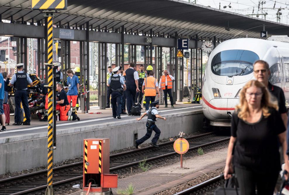 Eight year old boy pushed in front of train in Frankfurt