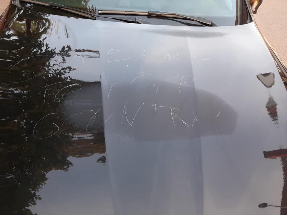 'Go back to your country': xenophobic messages scratched on woman's car