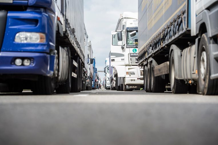 Record number of trucks on Belgian roads