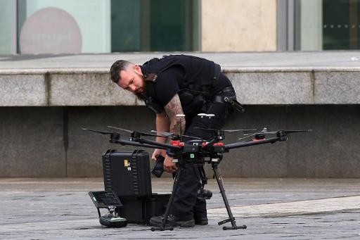 Drones provide backup for Brussels police
