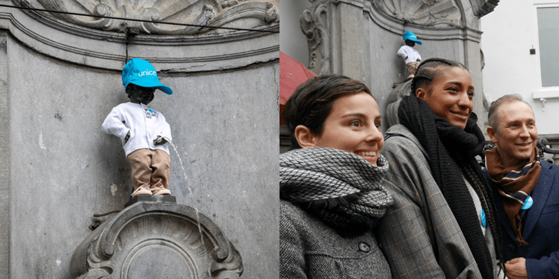 Manneken Pis wears new costume for Convention on the Rights of the Child's 30th anniversary