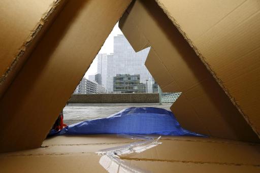 Cardboard tents will be handed to the most needy in Belgium this winter