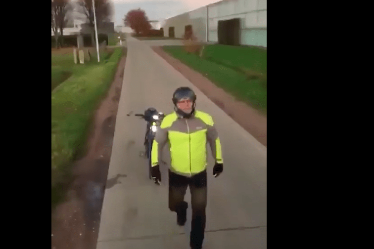 Video of angry Flemish cyclist refusing to pass truck goes viral