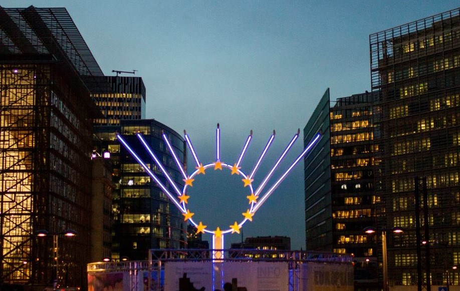 Belgium’s largest menorah lights up Brussels EU quarter during Chanukah