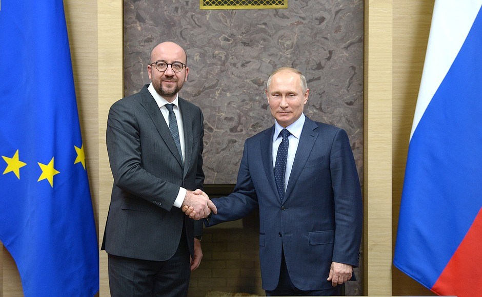 Charles Michel and Vladimir Putin share hopes for a Libya ceasefire