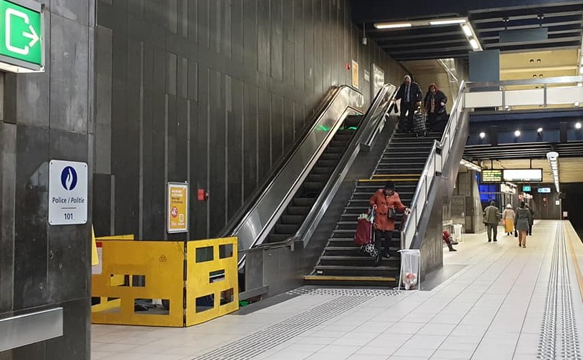 Escalators in Brussels metro stations stand still 280 times per day