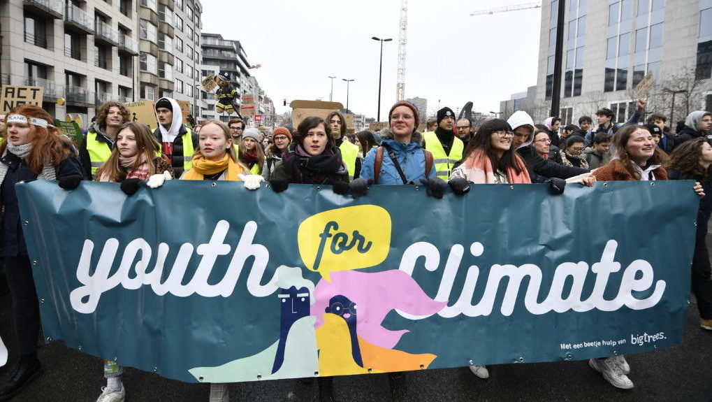 Young climate activists protest in Belgium and around the world today
