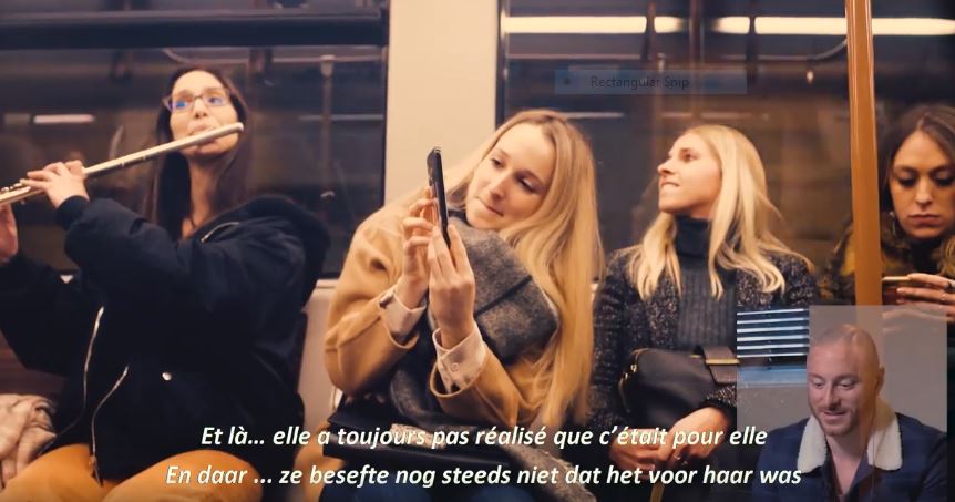 Most romantic proposal on the Brussels metro ever