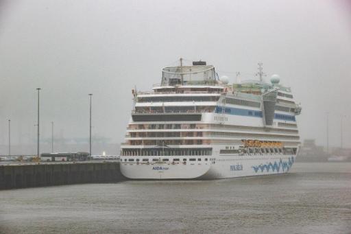 Four people quarantined on a cruise ship docked in Zeebrugge