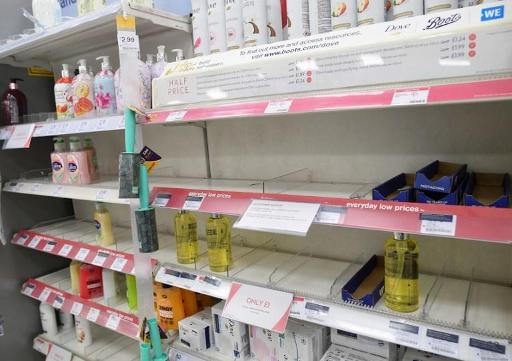 Coronavirus: UK supermarkets ration toilet roll, sanitiser