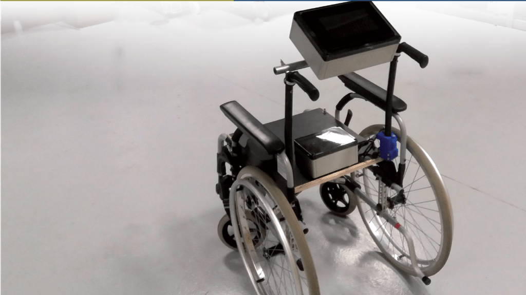 A souped-up wheelchair to test pavements in Brussels
