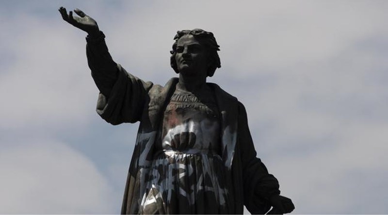Statue of Christopher Columbus taken off Mexico's capital