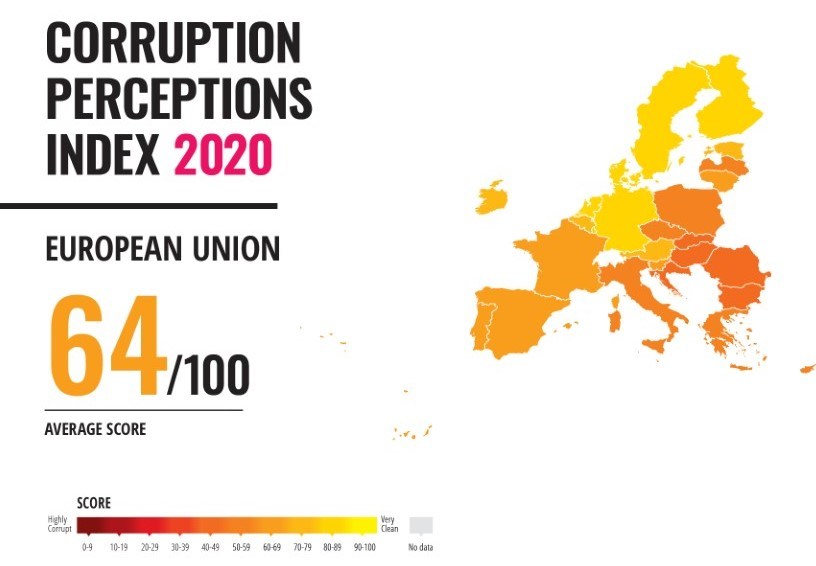 Transparency International Wide corruption gap between low and high