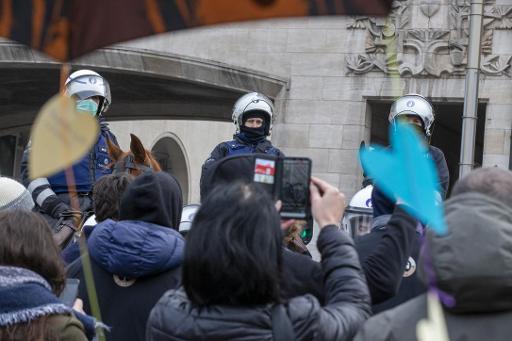Police arrest about 300 anti-COVID protesters in Brussels