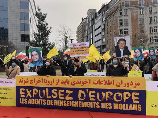 Iranian nationals gather in Brussels to urge EU to sanction 'terrorist regime'
