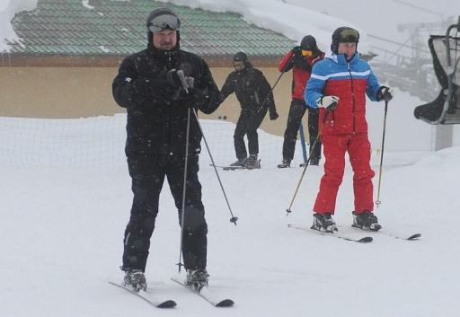 Putin and Lukashenko meet on the ski slopes